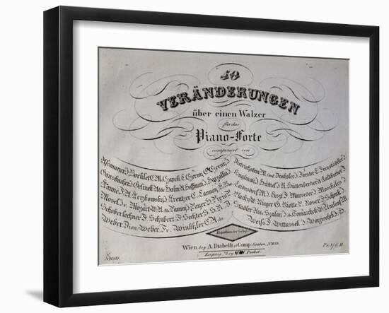 Title Page of Collection of Sonatas for Piano-Franz Liszt-Framed Giclee Print