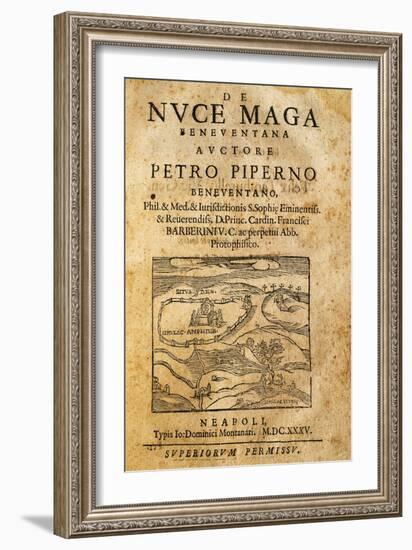 Title Page of De Nuce Maga Beneventana, Naples, 1635-Pietro Scoppetta-Framed Giclee Print