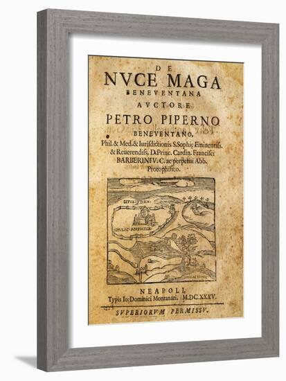 Title Page of De Nuce Maga Beneventana, Naples, 1635-Pietro Scoppetta-Framed Giclee Print