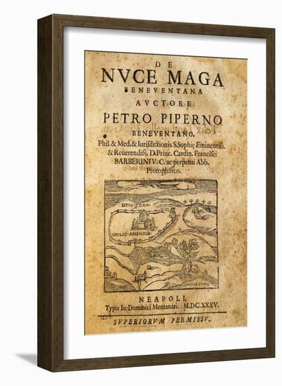 Title Page of De Nuce Maga Beneventana, Naples, 1635-Pietro Scoppetta-Framed Giclee Print