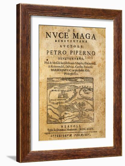 Title Page of De Nuce Maga Beneventana, Naples, 1635-Pietro Scoppetta-Framed Giclee Print