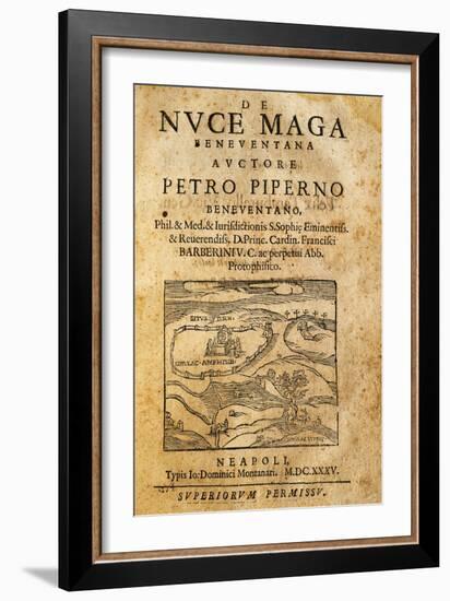 Title Page of De Nuce Maga Beneventana, Naples, 1635-Pietro Scoppetta-Framed Giclee Print