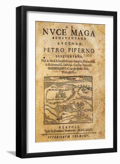 Title Page of De Nuce Maga Beneventana, Naples, 1635-Pietro Scoppetta-Framed Giclee Print