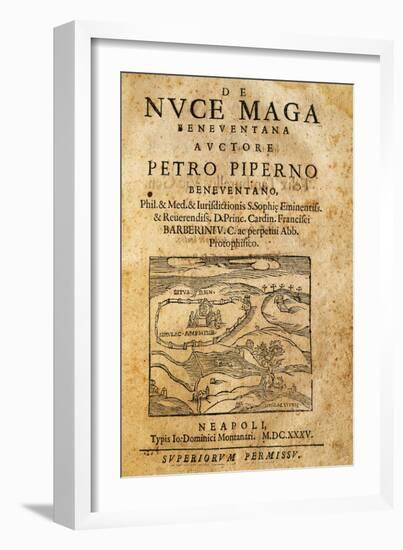 Title Page of De Nuce Maga Beneventana, Naples, 1635-Pietro Scoppetta-Framed Giclee Print