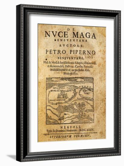 Title Page of De Nuce Maga Beneventana, Naples, 1635-Pietro Scoppetta-Framed Giclee Print