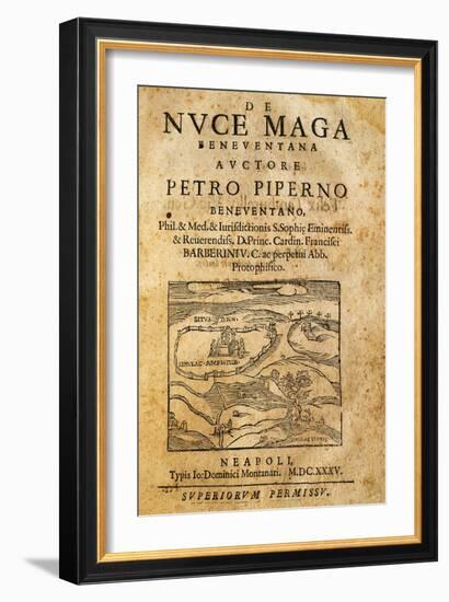 Title Page of De Nuce Maga Beneventana, Naples, 1635-Pietro Scoppetta-Framed Giclee Print