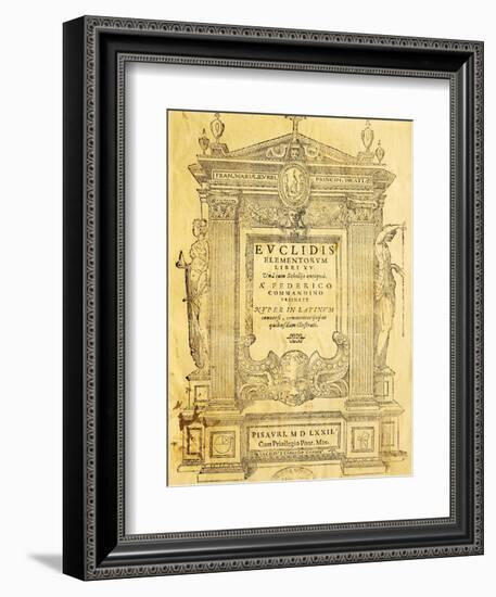 Title Page of Elementa-Euclid-Framed Giclee Print