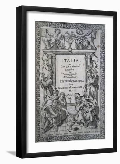 Title Page of Italy, Atlas-Giovanni Antonio Magini-Framed Giclee Print