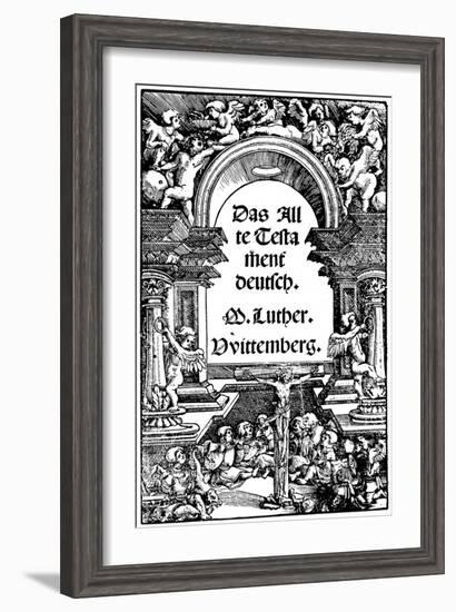 Title Page of Luther's Translation of the Old Testament, 1534-null-Framed Giclee Print