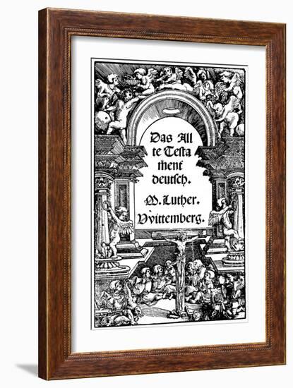 Title Page of Luther's Translation of the Old Testament, 1534-null-Framed Giclee Print