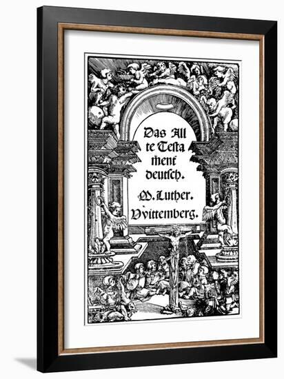 Title Page of Luther's Translation of the Old Testament, 1534-null-Framed Giclee Print