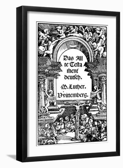 Title Page of Luther's Translation of the Old Testament, 1534-null-Framed Giclee Print