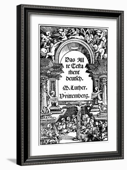 Title Page of Luther's Translation of the Old Testament, 1534-null-Framed Giclee Print