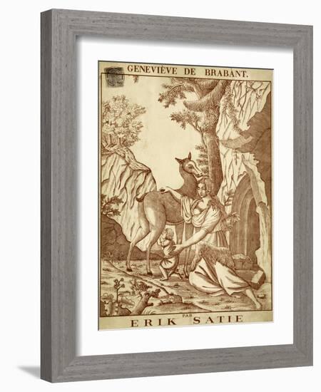 Title Page of Marionette Opera Genevieve De Brabant-Erik Satie-Framed Giclee Print