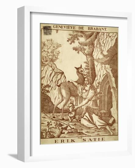 Title Page of Marionette Opera Genevieve De Brabant-Erik Satie-Framed Giclee Print