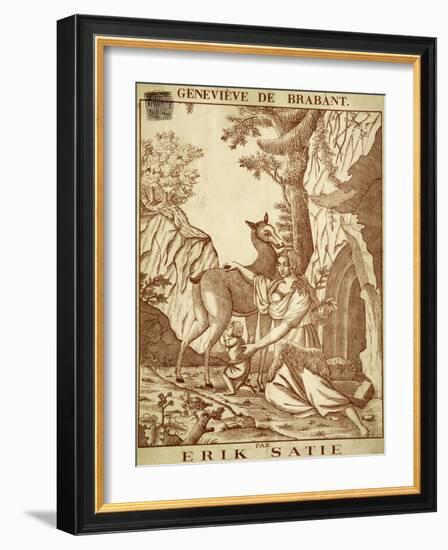 Title Page of Marionette Opera Genevieve De Brabant-Erik Satie-Framed Giclee Print