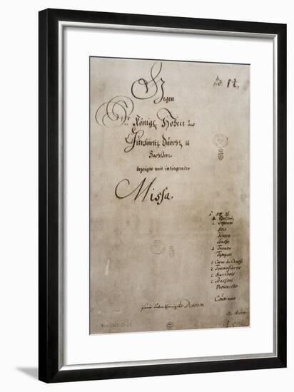 Title Page of Missa, Bwv 232-null-Framed Giclee Print