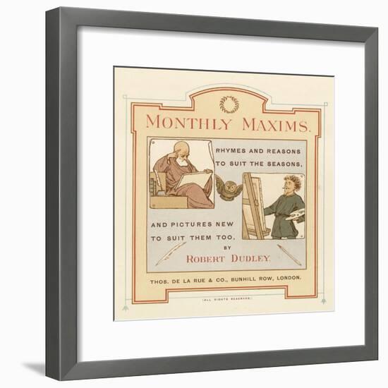 Title Page of Monthly Maxims-Robert Dudley-Framed Giclee Print