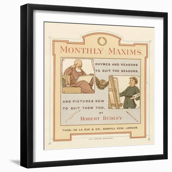 Title Page of Monthly Maxims-Robert Dudley-Framed Giclee Print