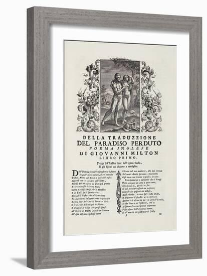 Title Page of Paradise Lost-John Milton-Framed Giclee Print