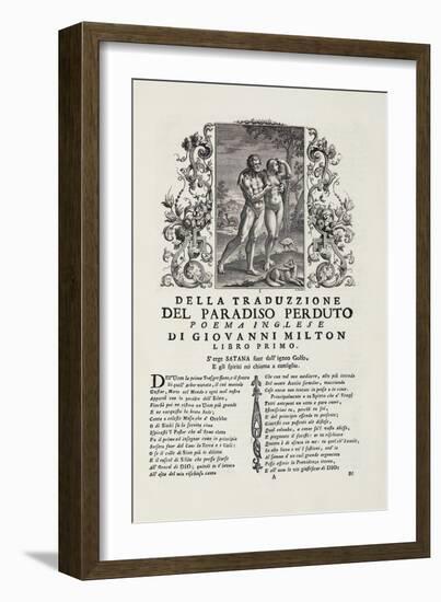 Title Page of Paradise Lost-John Milton-Framed Giclee Print