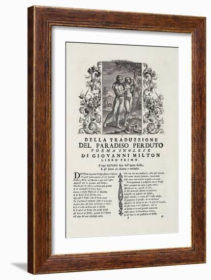 Title Page of Paradise Lost-John Milton-Framed Giclee Print