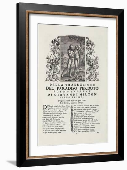 Title Page of Paradise Lost-John Milton-Framed Giclee Print