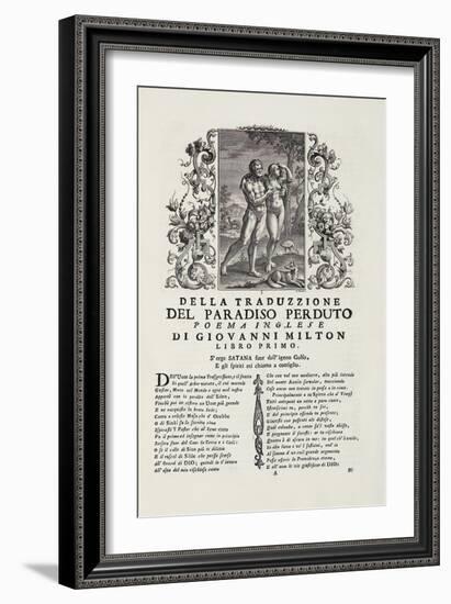 Title Page of Paradise Lost-John Milton-Framed Giclee Print