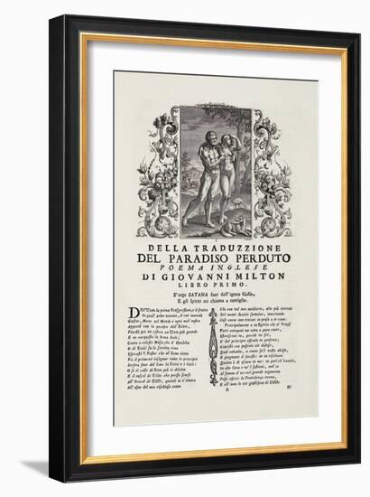 Title Page of Paradise Lost-John Milton-Framed Giclee Print