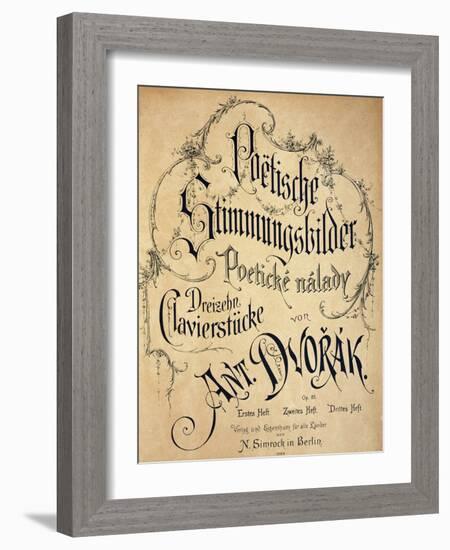 Title Page of Poetic Tone Pictures-Antonin Leopold Dvorak-Framed Giclee Print