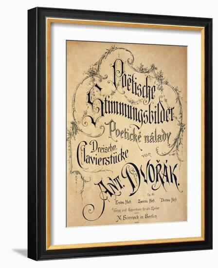 Title Page of Poetic Tone Pictures-Antonin Leopold Dvorak-Framed Giclee Print