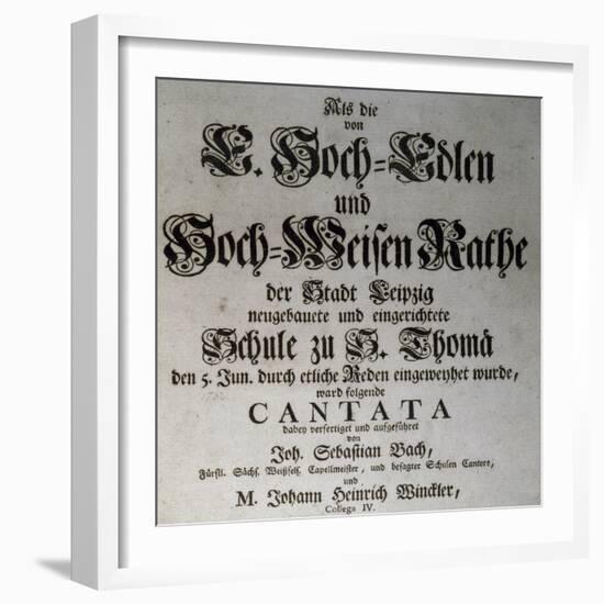 Title Page of Profane Cantata-null-Framed Giclee Print