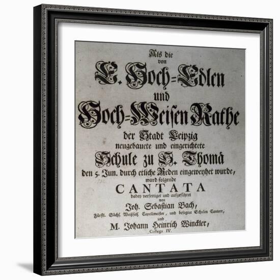 Title Page of Profane Cantata-null-Framed Giclee Print