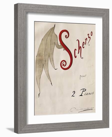 Title Page of Scherzo for Two Pianos-Charles Camille Saint-Saens-Framed Giclee Print