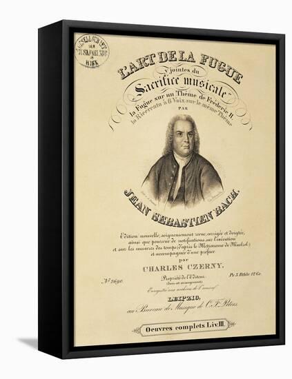 Title Page of Score for Art of Fugue-Johann Sebastian Bach-Framed Premier Image Canvas