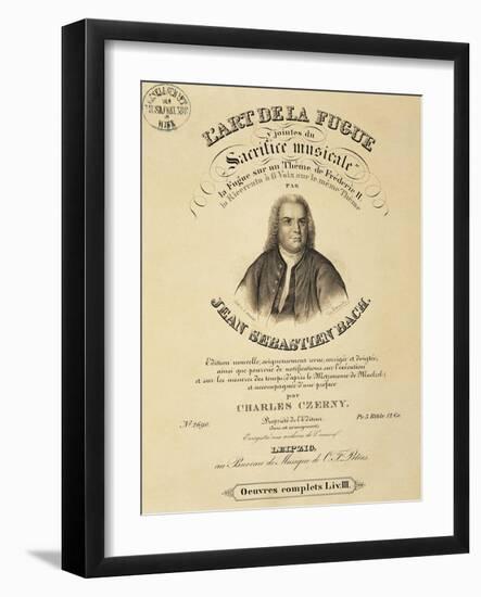 Title Page of Score for Art of Fugue-Johann Sebastian Bach-Framed Giclee Print