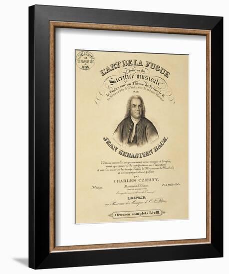 Title Page of Score for Art of Fugue-Johann Sebastian Bach-Framed Giclee Print