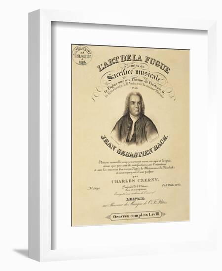 Title Page of Score for Art of Fugue-Johann Sebastian Bach-Framed Giclee Print