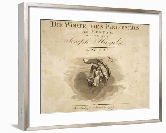 Title Page of Score for Die Sieben Worte Letzten Unseres Erlosers Am Kreuze-null-Framed Giclee Print