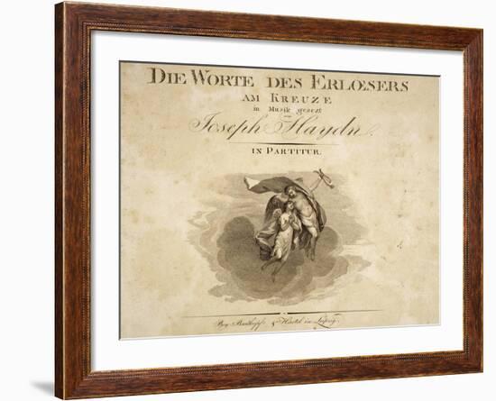 Title Page of Score for Die Sieben Worte Letzten Unseres Erlosers Am Kreuze-null-Framed Giclee Print