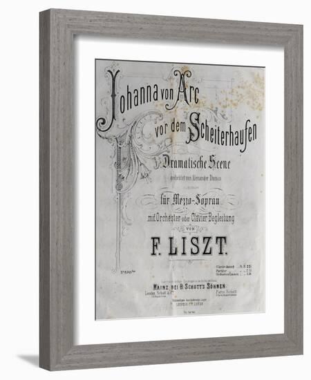 Title Page of Score for Joan of Arc at Stake-Franz Liszt-Framed Giclee Print