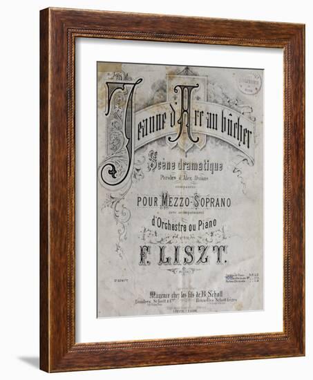 Title Page of Score for Joan of Arc at Stake-Franz Liszt-Framed Giclee Print