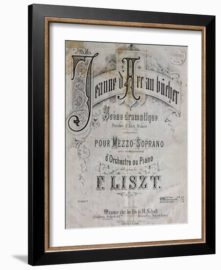 Title Page of Score for Joan of Arc at Stake-Franz Liszt-Framed Giclee Print