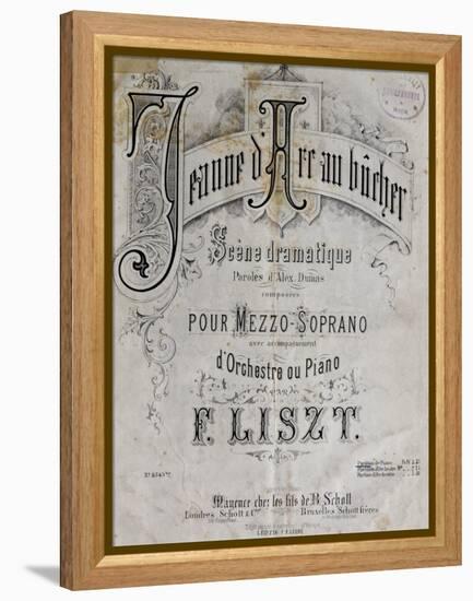 Title Page of Score for Joan of Arc at Stake-Franz Liszt-Framed Premier Image Canvas