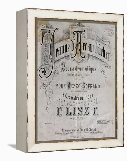 Title Page of Score for Joan of Arc at Stake-Franz Liszt-Framed Premier Image Canvas