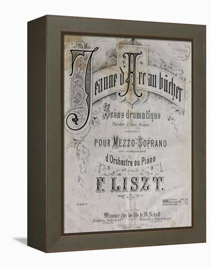 Title Page of Score for Joan of Arc at Stake-Franz Liszt-Framed Premier Image Canvas