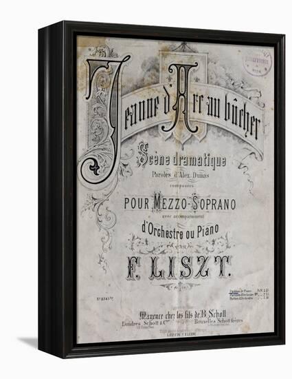 Title Page of Score for Joan of Arc at Stake-Franz Liszt-Framed Premier Image Canvas