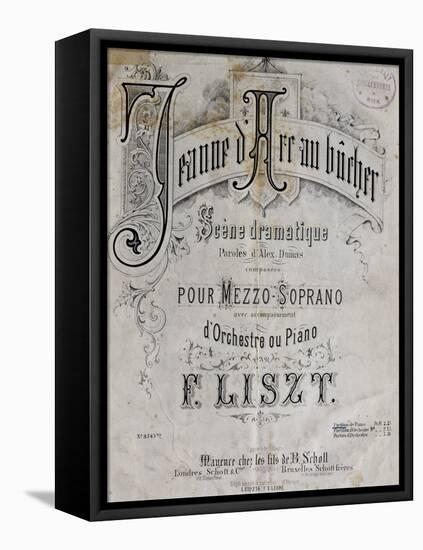 Title Page of Score for Joan of Arc at Stake-Franz Liszt-Framed Premier Image Canvas