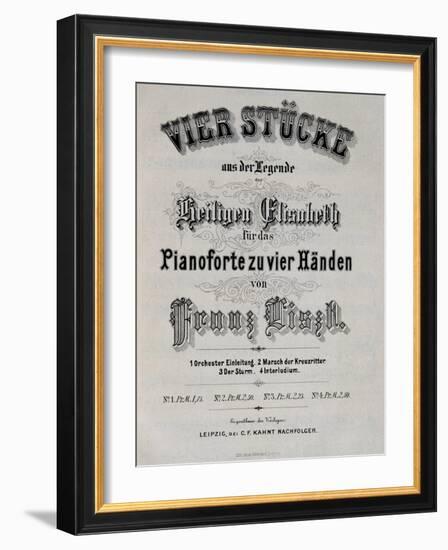 Title Page of Score for Legend of St. Elizabeth-Franz Liszt-Framed Giclee Print