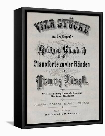 Title Page of Score for Legend of St. Elizabeth-Franz Liszt-Framed Premier Image Canvas